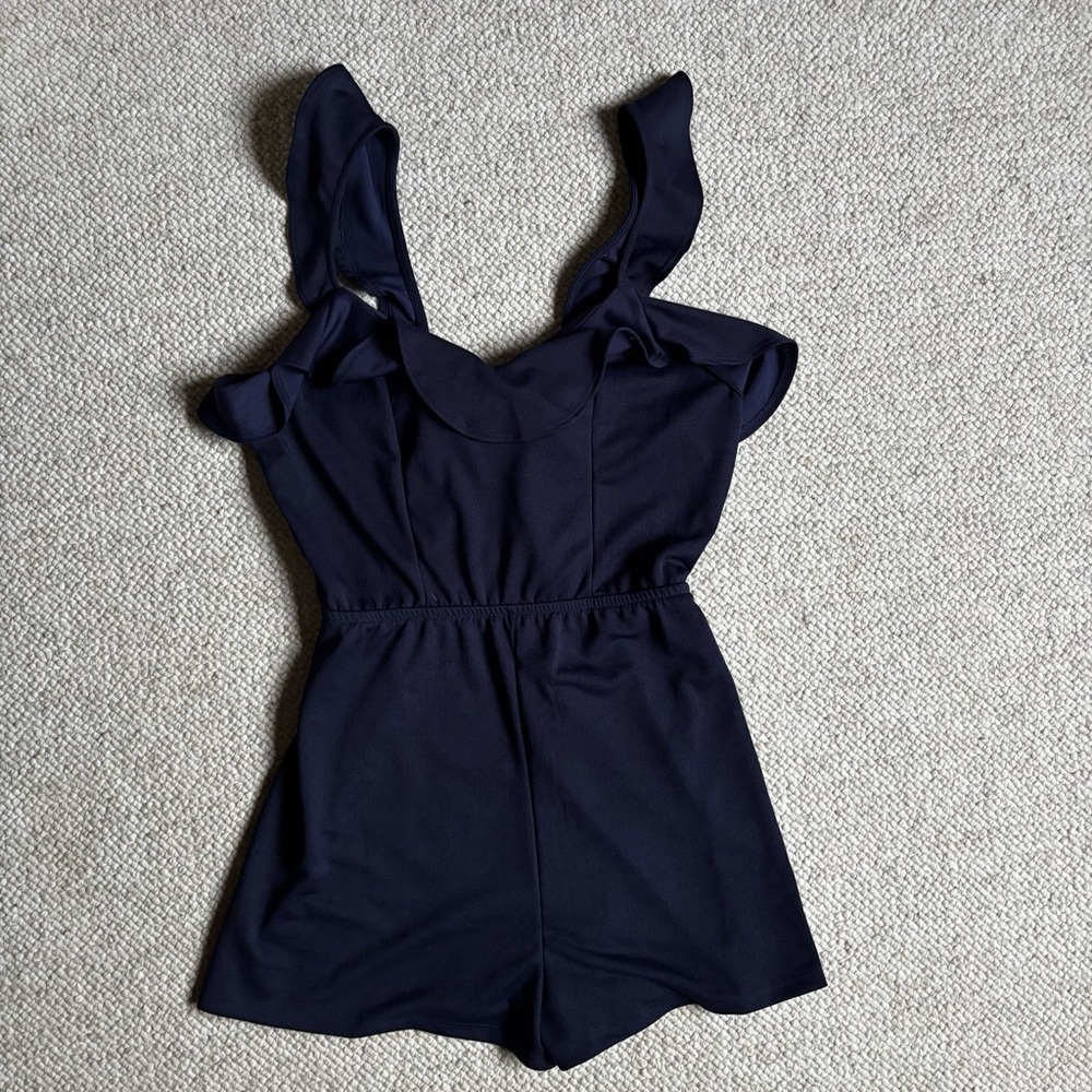 Ruffle Tie-Back Romper